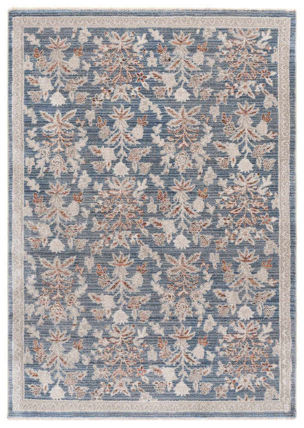 Safavieh Martha Grove 5'3" X 7'6" Blue Ivory Area Rug — Low 3/8" Pile, Power-Loomed Turkey, Stain-Resistant Elegance MSR762M-5