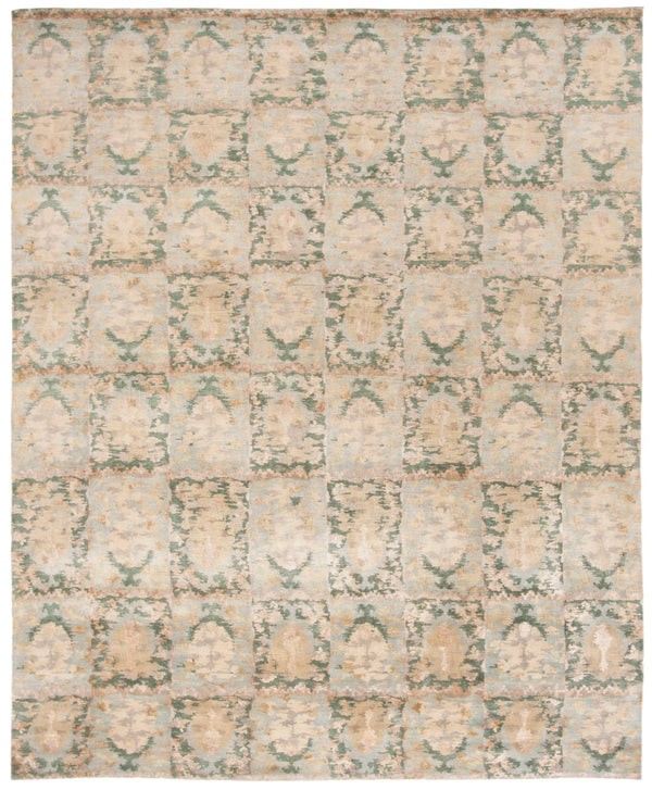 Safavieh Ms Reflection Rug: Hand-knotted Luxury From Nepal In Ethereal Aqua Tones For Timeless Elegance Water 90% Wool,10% Silk Msr8625b-cnr