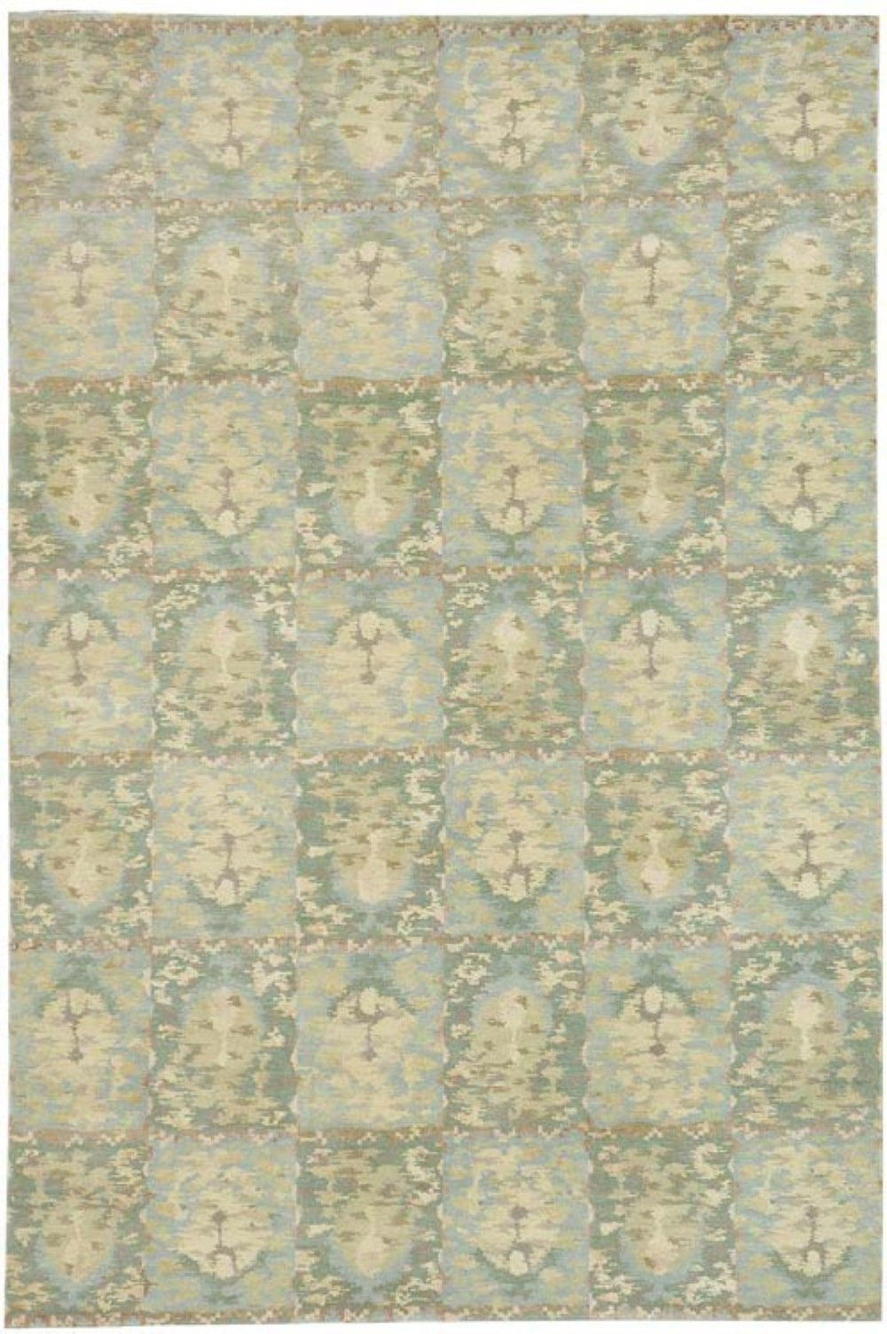 Safavieh Ms Reflection Rug: Hand-knotted Luxury From Nepal In Ethereal Aqua Tones For Timeless Elegance Water 90% Wool,10% Silk Msr8625b-cnr