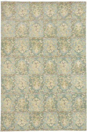 Safavieh Ms Reflection Rug: Hand-knotted Luxury From Nepal In Ethereal Aqua Tones For Timeless Elegance Water 90% Wool,10% Silk Msr8625b-cnr