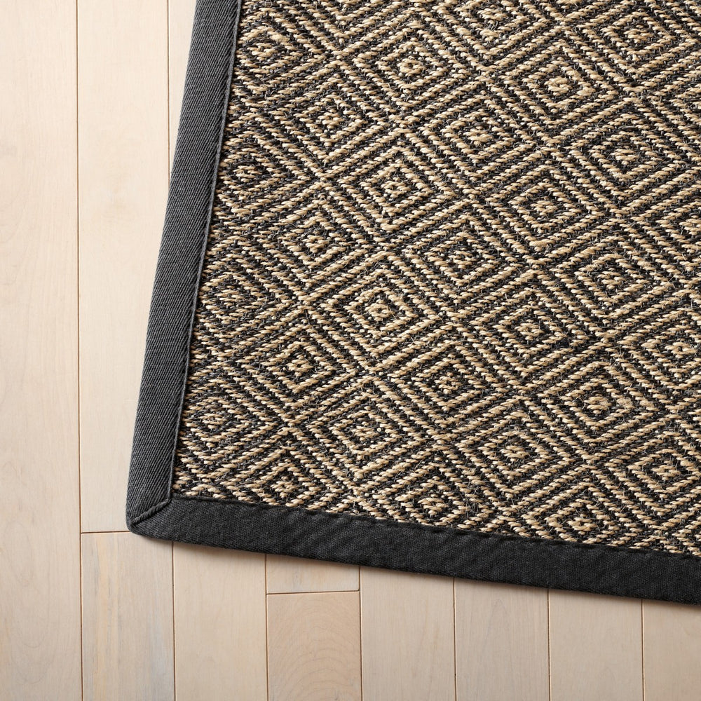 Safavieh Msr9441 Natural Fiber Power Loomed  Rug Natural / Dark Grey 9' x 12'