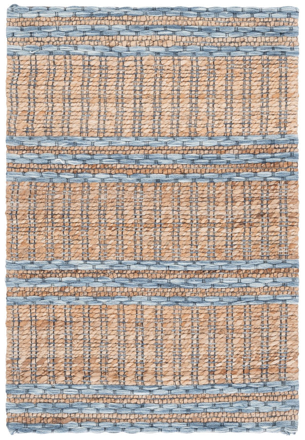 Safavieh Martha Hand-Tufted Natural & Light Blue Area Rug, 8X10 Artisan Jute-Wool-Cotton Blend For Modern Homes 9'-0" x 12'-0" MSR9525L-9