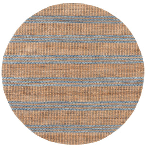 Safavieh Martha Natural Light Blue Hand‑Tufted Runner Rug — Coastal Modern Striped Jute Wool Cotton Blend For Hallways 2'-3" x 8'-0" MSR9525L-28
