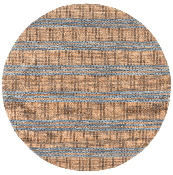 Safavieh Martha Natural Light Blue Hand‑Tufted Runner Rug — Coastal Modern Striped Jute Wool Cotton Blend For Hallways 2'-3" x 8'-0" MSR9525L-28