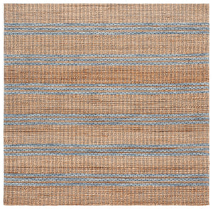 Safavieh Martha Hand-Tufted Natural Jute Wool Rug In Light Blue — Low-Profile, Coastal Contemporary Texture 6'-0" x 6'-0" MSR9525L-6SQ