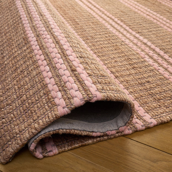 Safavieh Martha Hand-Tufted Natural Blush Area Rug, Jute Wool Cotton Blend For Cozy, Modern Living Spaces 6'-0" x 6'-0" MSR9525U-6SQ