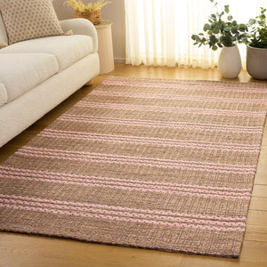 Safavieh Martha Hand‑Tufted Natural & Blush Round Rug — Jute Wool Cotton Blend, Coastal Modern Accent Piece 6'-0" x 6'-0" MSR9525U-6R