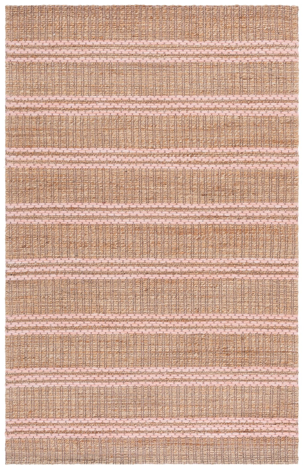 Safavieh Martha Hand‑Tufted Natural & Blush Round Rug — Jute Wool Cotton Blend, Coastal Modern Accent Piece 6'-0" x 6'-0" MSR9525U-6R