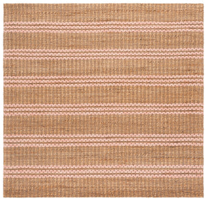 Safavieh Martha Hand-Tufted Natural Blush Area Rug, Jute Wool Cotton Blend For Cozy, Modern Living Spaces 6'-0" x 6'-0" MSR9525U-6SQ