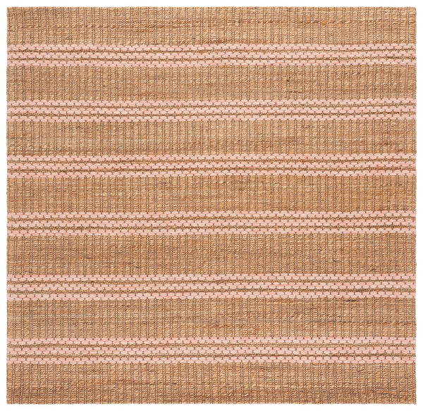 Safavieh Martha Hand-Tufted Natural Blush Area Rug — Jute Wool Cotton Blend, Low-Profile, Coastal Minimalist Chic 4'-0" x 6'-0" MSR9525U-4
