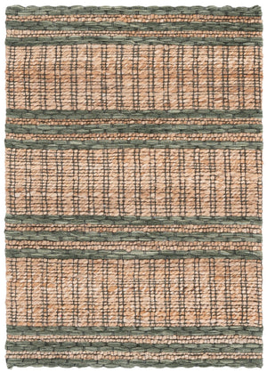 Safavieh Martha Hand-Tufted Natural & Green Area Rug — Jute Wool Cotton Blend, Artisanal Texture For Modern Spaces 6'-0" x 6'-0" MSR9525Y-6SQ