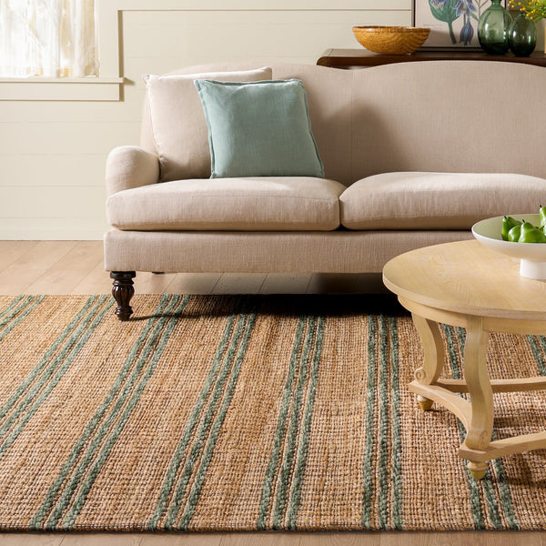 Safavieh Martha Hand-Tufted Natural Fiber Runner In Soft Green — Low-Profile Jute-Wool-Cotton Texture For Hallways 2'-3" x 8'-0" MSR9525Y-28