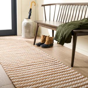 Safavieh Martha Hand‑Tufted Natural Ivory Area Rug With Jute‑Wool‑Cotton Blend, Subtle Square Motif, Modern Warmth 6'-0" x 6'-0" MSR9526A-6SQ