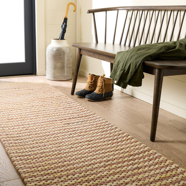 Safavieh Martha Hand-Tufted Jute Wool Blend Area Rug In Soft Yellow And Natural Tones For Modern Living Spaces 8'-0" x 10'-0" MSR9526D-8