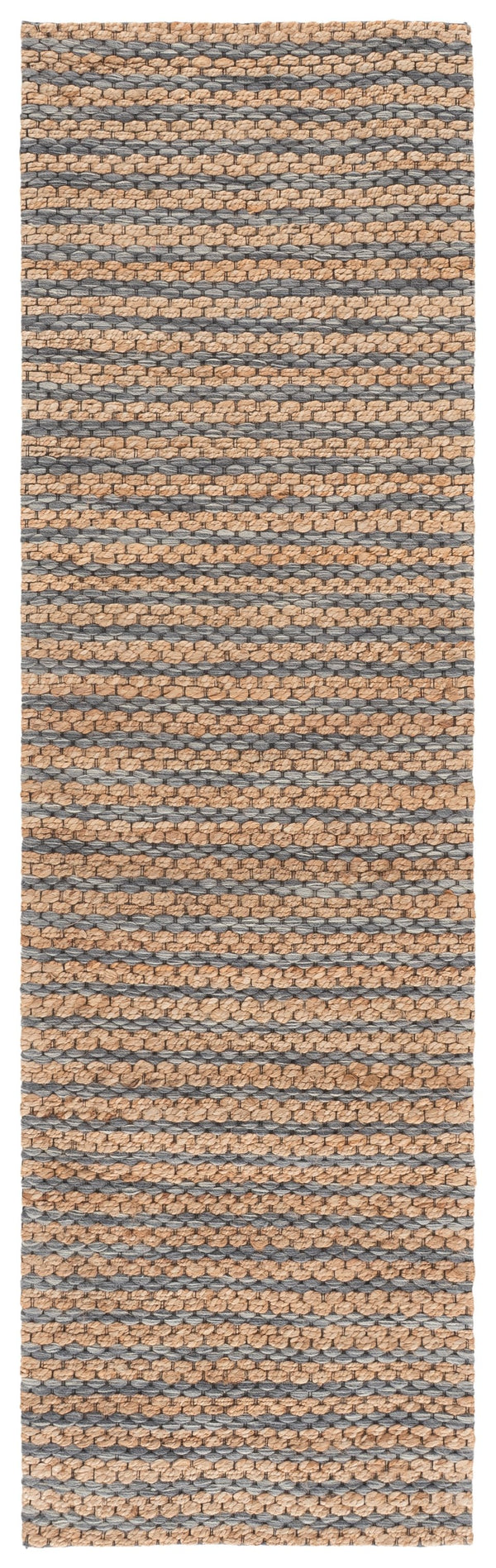 Safavieh Martha Hand-Tufted Natural & Charcoal Area Rug — Neutral Jute Wool Cotton Low-Pile Comfort Design 8'-0" x 10'-0" MSR9526H-8