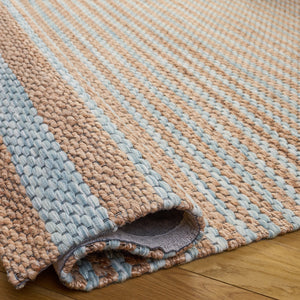 Safavieh Martha Hand-Tufted Natural Jute & Wool Area Rug With Light Blue Accents — Coastal Minimalist Chic 6'-0" x 6'-0" MSR9526L-6SQ
