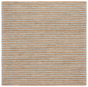 Safavieh Martha Hand-Tufted Natural Jute Wool Runner With Light Blue Stripes — Low-Profile Coastal Elegance 2'-3" x 8'-0" MSR9526L-28