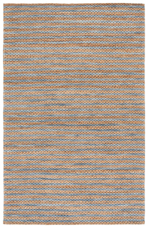 Safavieh Martha Hand-Tufted Natural And Blue Runner Rug, Low 3/8" Pile, Jute-Wool-Cotton Serene Hallway DéCor 2'-3" x 8'-0" MSR9526M-28