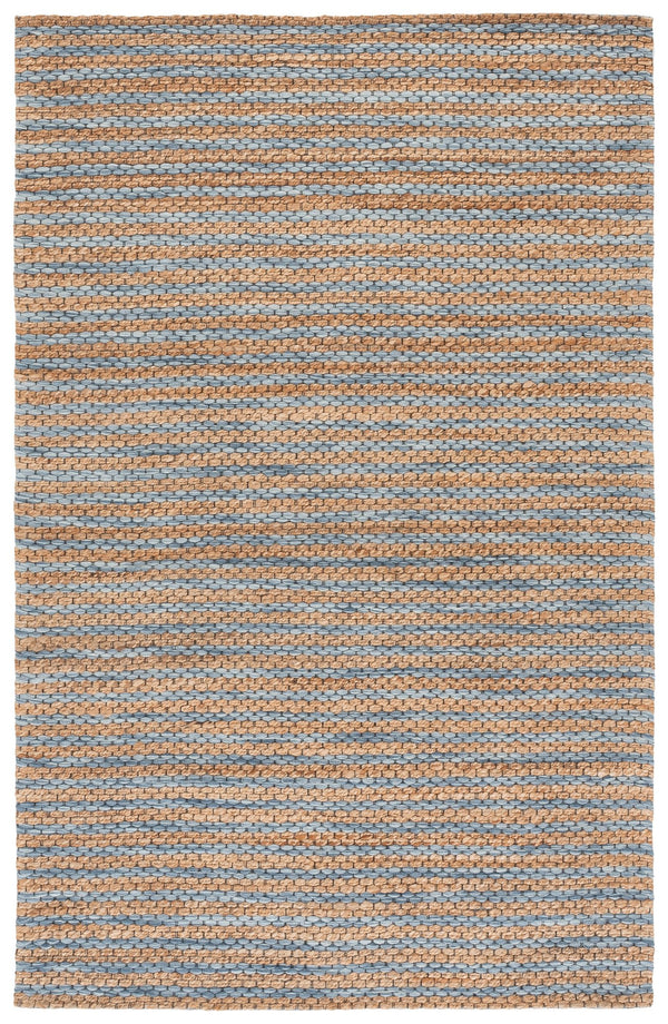 Safavieh Martha Hand-Tufted Natural And Blue Runner Rug, Low 3/8" Pile, Jute-Wool-Cotton Serene Hallway DéCor 2'-3" x 8'-0" MSR9526M-28