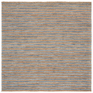 Safavieh Martha Hand‑Tufted Natural & Blue Area Rug — Coastal Modern Striped Jute Wool Cotton Blend Rug 4'-0" x 6'-0" MSR9526M-4