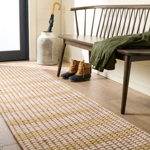 Safavieh Martha Hand-Tufted Natural Yellow Square Rug — Jute Wool Cotton Blend, Low-Profile Modern Anchor 6'-0" x 6'-0" MSR9527D-6SQ