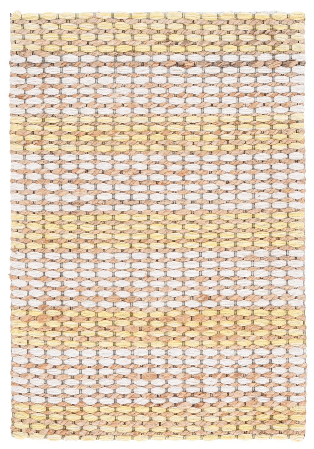 Safavieh Martha Hand-Tufted Round Jute Wool Rug In Natural And Yellow — Low-Pile, Coastal Minimalist Appeal 6'-0" x 6'-0" MSR9527D-6R
