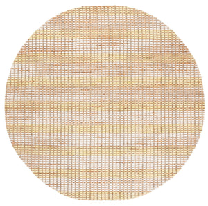 Safavieh Martha Hand-Tufted Natural Yellow Square Rug — Jute Wool Cotton Blend, Low-Profile Modern Anchor 6'-0" x 6'-0" MSR9527D-6SQ