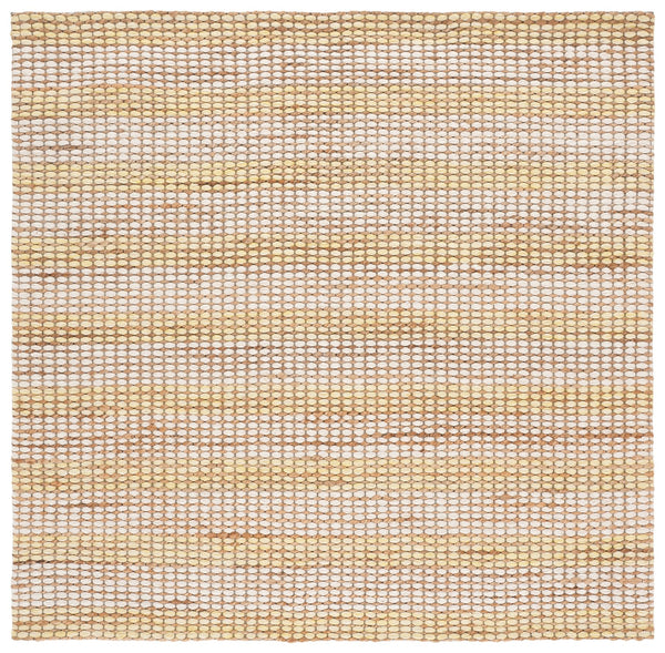 Safavieh Martha Hand-Tufted Round Jute Wool Rug In Natural And Yellow — Low-Pile, Coastal Minimalist Appeal 6'-0" x 6'-0" MSR9527D-6R