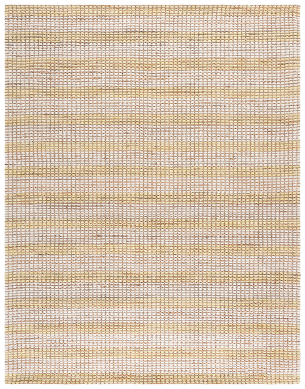 Safavieh Martha Hand-Tufted Round Jute Wool Rug In Natural And Yellow — Low-Pile, Coastal Minimalist Appeal 6'-0" x 6'-0" MSR9527D-6R