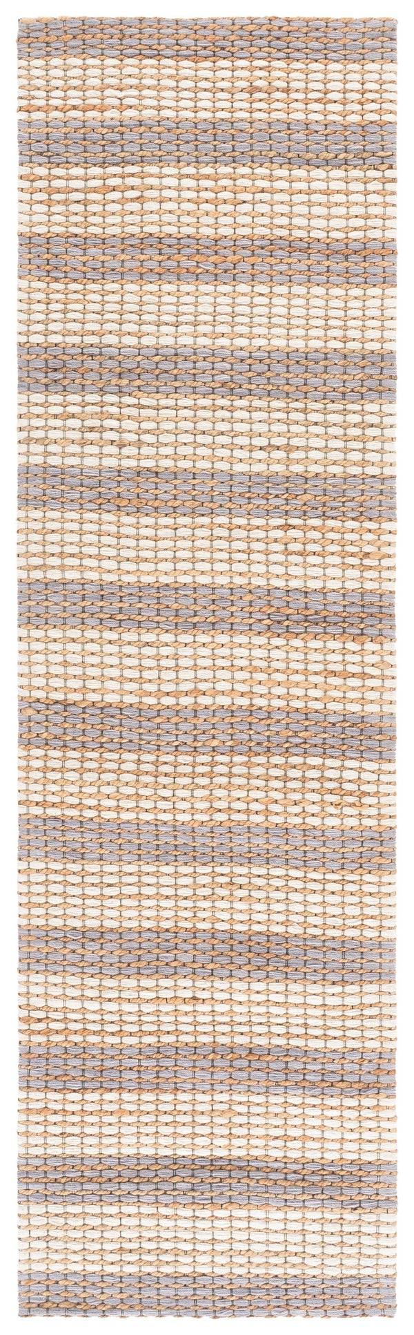 Safavieh Martha Hand-Tufted Natural Grey Runner Rug — Jute Wool Cotton Blend, Low Pile Durability For Halls 2'-3" x 8'-0" MSR9527F-28