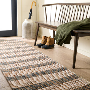 Safavieh Martha Hand-Tufted Natural Jute Wool Cotton Area Rug In Dark Blue — Minimalist, Durable Comfort Crafted In India 6'-0" x 6'-0" MSR9527M-6SQ