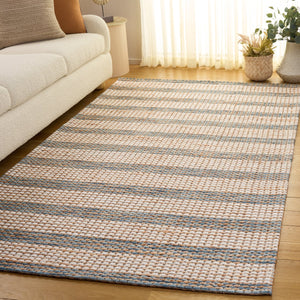 Safavieh Martha Hand-Tufted Natural Jute Wool Cotton Area Rug In Dark Blue — Minimalist, Durable Comfort Crafted In India 6'-0" x 6'-0" MSR9527M-6SQ