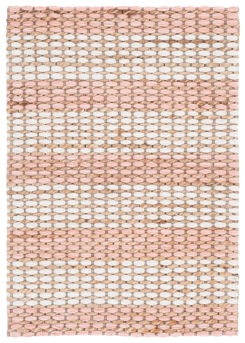 Safavieh Martha Hand-Tufted Natural Blush Area Rug — 40% Jute 40% Wool 20% Cotton, Minimalist Warm Texture 8'-0" x 10'-0" MSR9527U-8