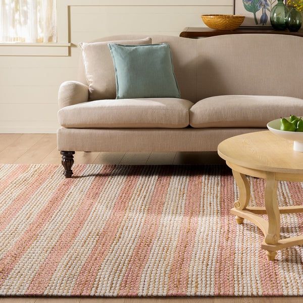Safavieh Martha Modern Natural Blush Hand-Tufted Runner Rug — Jute Wool Cotton Low-Profile Coastal Elegance 2'-3" x 8'-0" MSR9527U-28