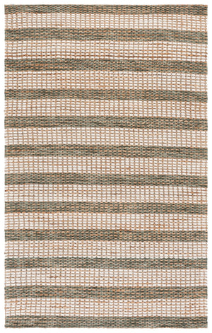 Safavieh Martha Hand-Tufted Natural Jute Wool Rug In Soft Green Tones, Low-Profile Minimalist Coastal Chic 4'-0" x 6'-0" MSR9527Y-4