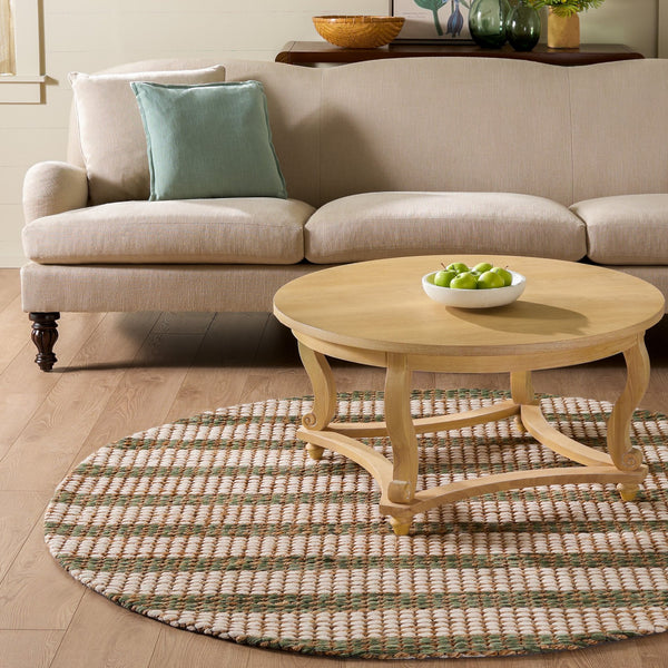 Safavieh Martha Natural Green Hand-Tufted Runner Rug — Jute Wool Cotton Blend, Low-Profile Durable Texture 2'-3" x 8'-0" MSR9527Y-28