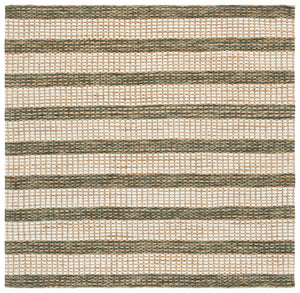 Safavieh Martha Natural Green Hand-Tufted Runner Rug — Jute Wool Cotton Blend, Low-Profile Durable Texture 2'-3" x 8'-0" MSR9527Y-28