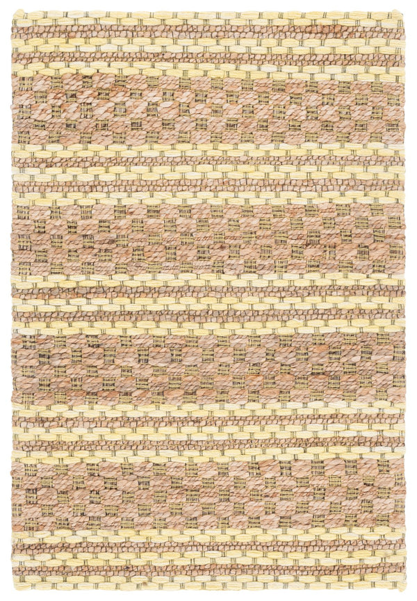 Safavieh Martha Hand-Tufted Round Area Rug In Natural & Yellow — Jute Wool Cotton Blend, Low-Profile Comfort 6'-0" x 6'-0" MSR9528D-6R