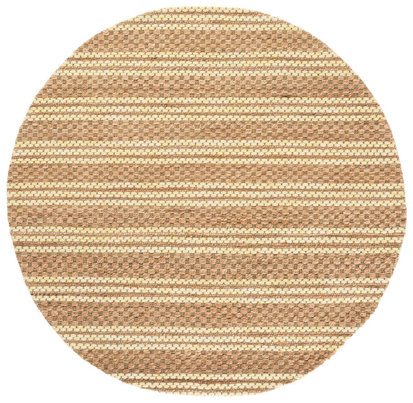Safavieh Martha Hand-Tufted Round Area Rug In Natural & Yellow — Jute Wool Cotton Blend, Low-Profile Comfort 6'-0" x 6'-0" MSR9528D-6R