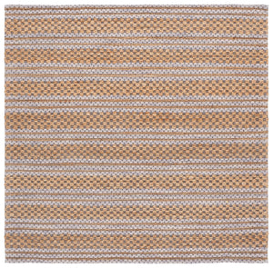 Safavieh Martha Hand-Tufted Natural Grey Area Rug — Artisanal Jute-Wool-Cotton Blend, Soft Neutral Anchor For Rooms 6'-0" x 6'-0" MSR9528F-6SQ