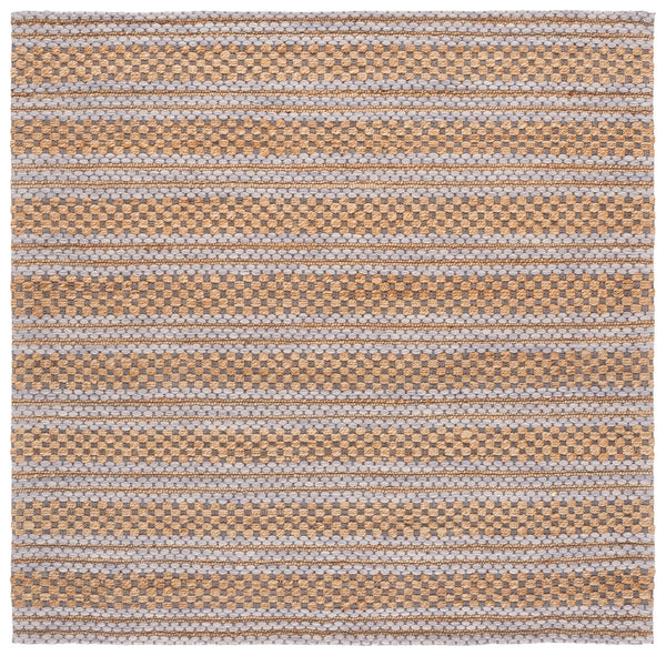 Safavieh Martha Hand-Tufted Natural Grey Area Rug — Artisanal Jute-Wool-Cotton Blend, Soft Neutral Anchor For Rooms 6'-0" x 6'-0" MSR9528F-6SQ