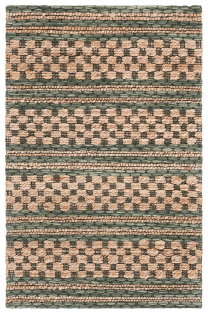 Safavieh Martha Hand-Tufted Natural Green Area Rug — Low-Profile Jute-Wool-Cotton Blend For Serene Modern Rooms 6'-0" x 9'-0" MSR9528Y-6