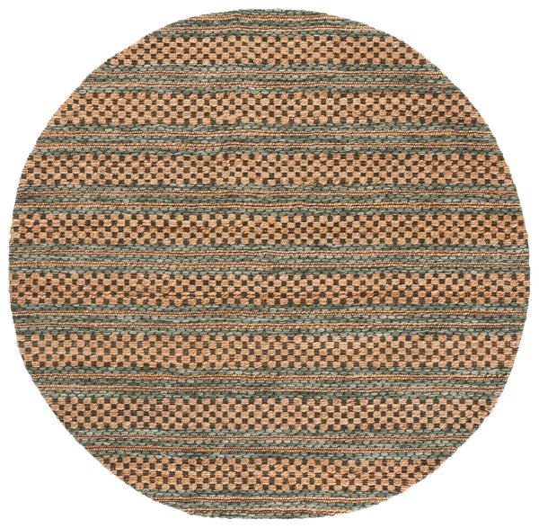 Safavieh Martha Hand‑Tufted Natural Green Square Rug – Jute Wool Cotton Blend, Low‑Pile, Coastal Modern Style 6'-0" x 6'-0" MSR9528Y-6SQ