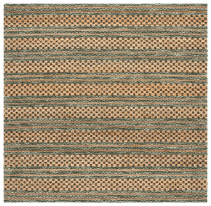 Safavieh Martha Hand-Tufted Natural Green Runner Rug With Jute Wool Cotton Blend — Coastal Chic Hallway Accent 2'-3" x 8'-0" MSR9528Y-28