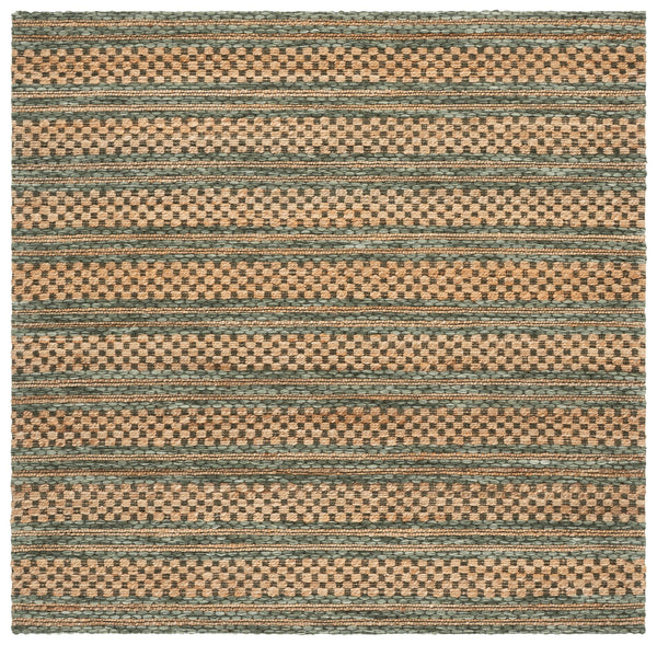 Safavieh Martha Hand-Tufted Natural Green Area Rug — Low-Profile Jute-Wool-Cotton Blend For Serene Modern Rooms 6'-0" x 9'-0" MSR9528Y-6
