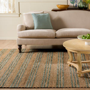 Safavieh Martha Hand-Tufted Natural Green Rug With Jute, Wool & Cotton Blend For Durable Low-Pile Comfort And Style 8'-0" x 10'-0" MSR9528Y-8