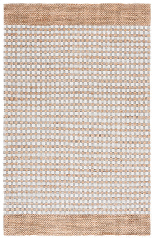 Safavieh Martha Hand-Tufted Natural Ivory Area Rug — Jute Wool Cotton Blend, Low-Profile Minimalist Texture 5'-0" x 8'-0" MSR9529A-5