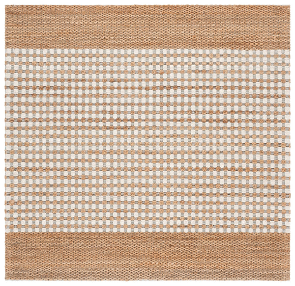 Safavieh Martha Natural Ivory Hand-Tufted Jute Wool Cotton Rug — Minimalist Square Area Rug, Low Pile, Durable 6'-0" x 6'-0" MSR9529A-6SQ