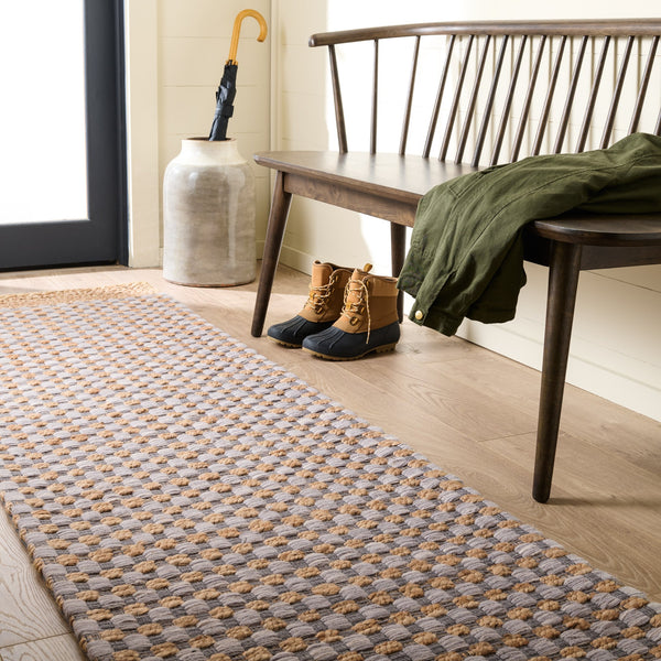 Safavieh Martha Hand-Tufted Natural Grey Runner Rug — Jute Wool Cotton Blend, Low Pile, Coastal Modern Elegance 2'-3" x 8'-0" MSR9529F-28