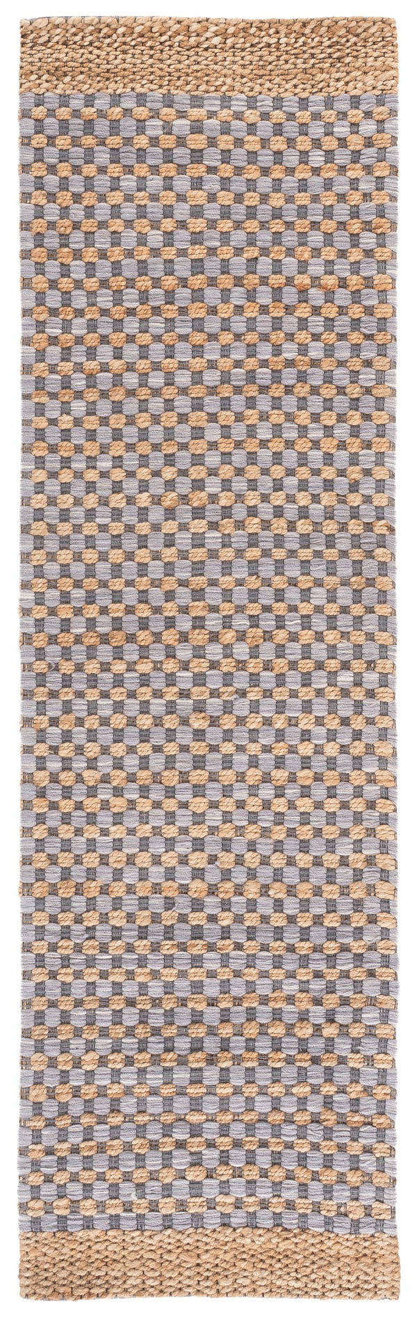 Safavieh Martha Natural Grey Round Hand-Tufted Rug — Jute Wool Cotton Blend, Low-Profile Modern Texture 6'-0" x 6'-0" MSR9529F-6R